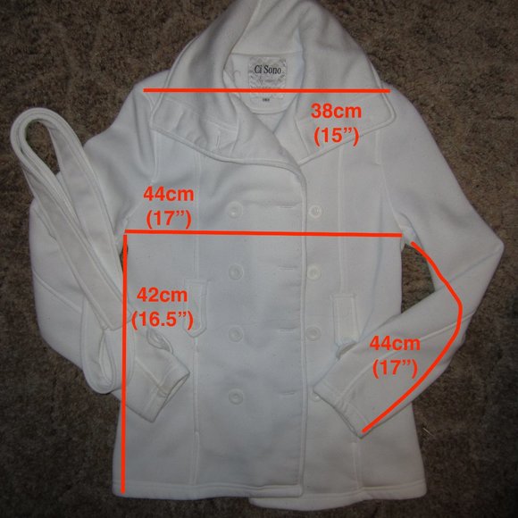 Ci Sono By Cavalini Double Breasted Fleece Coat - Picture 2 of 9